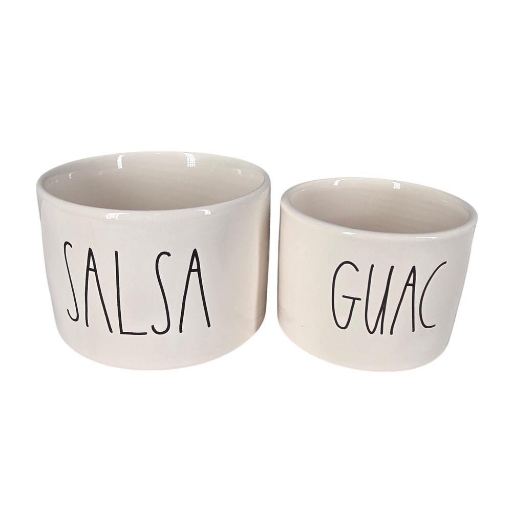 RAE DUNN CERAMIC SALSA GUAC NESTING BOWL SET ARTISAN COLLECTION
